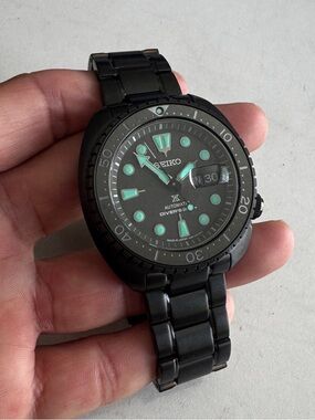 SEIKO PROSPEX SBDY127 The Black Series Night Vision Automatic Watch Diver's 45mm
